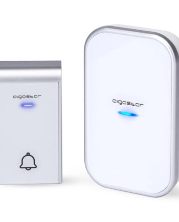 Trådløs Digital Dørklokke Ip44 Hvid   Sølvfarvet