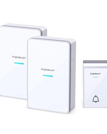 Trådløs Digital Dørklokke Ip44 Hvid   Sølvfarvet Sender  Modtagere