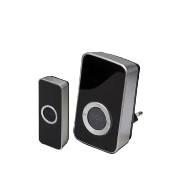 Trend Trådløs Dørklokke Design Plug Sort