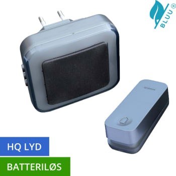 Trend Trådløs Dørklokke Premium Bluu Plug Koksgrå